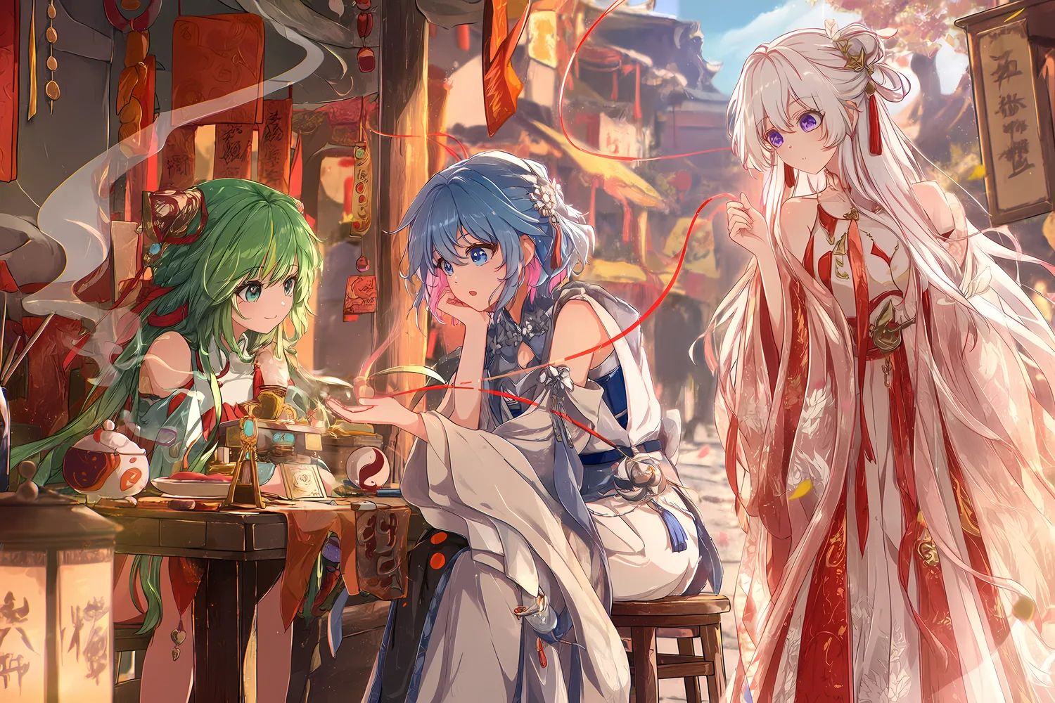 求缘：少女们相聚在温暖的街巷