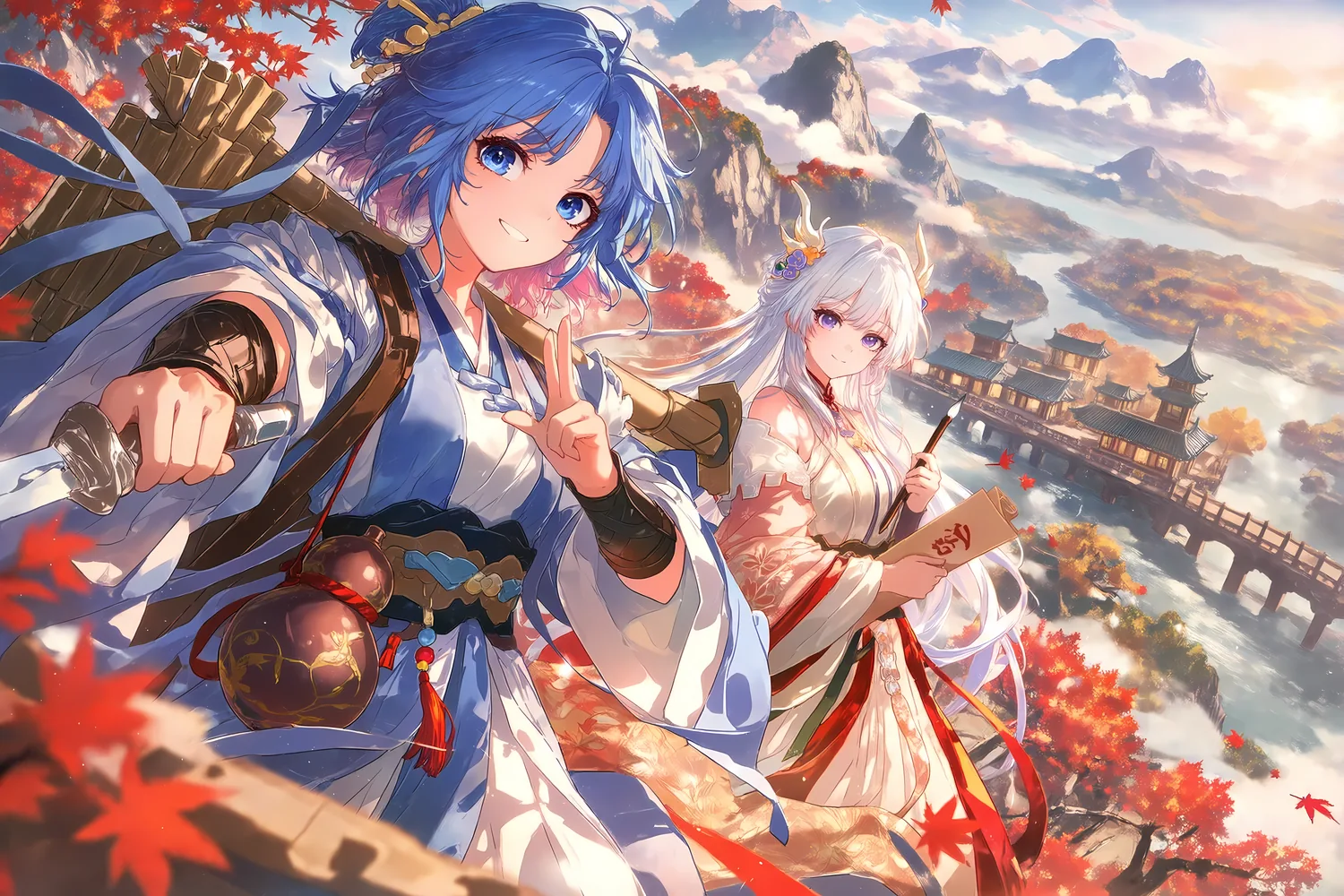 武功八两：少女们踏过秋日山道